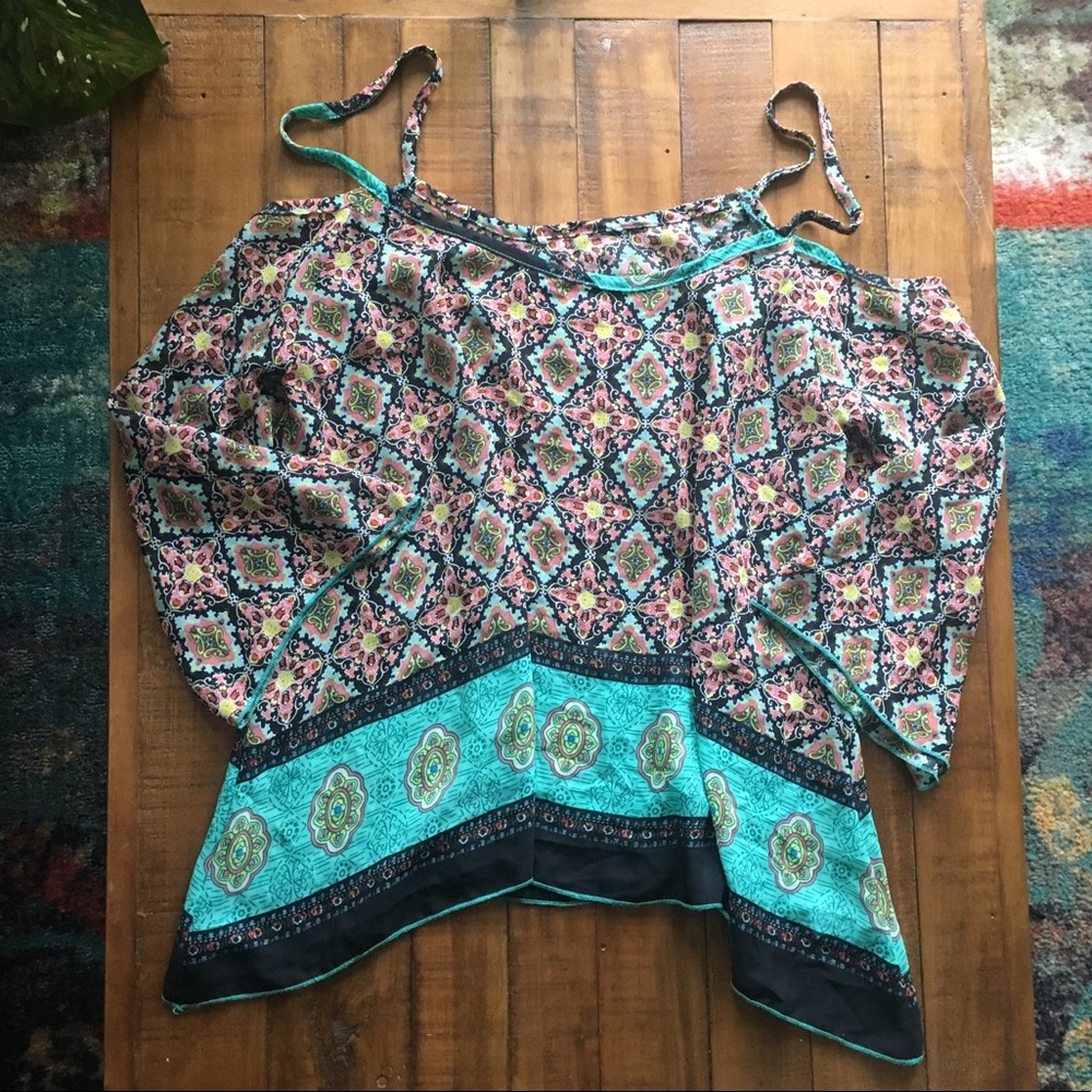 Cold Shoulder Peasant Top